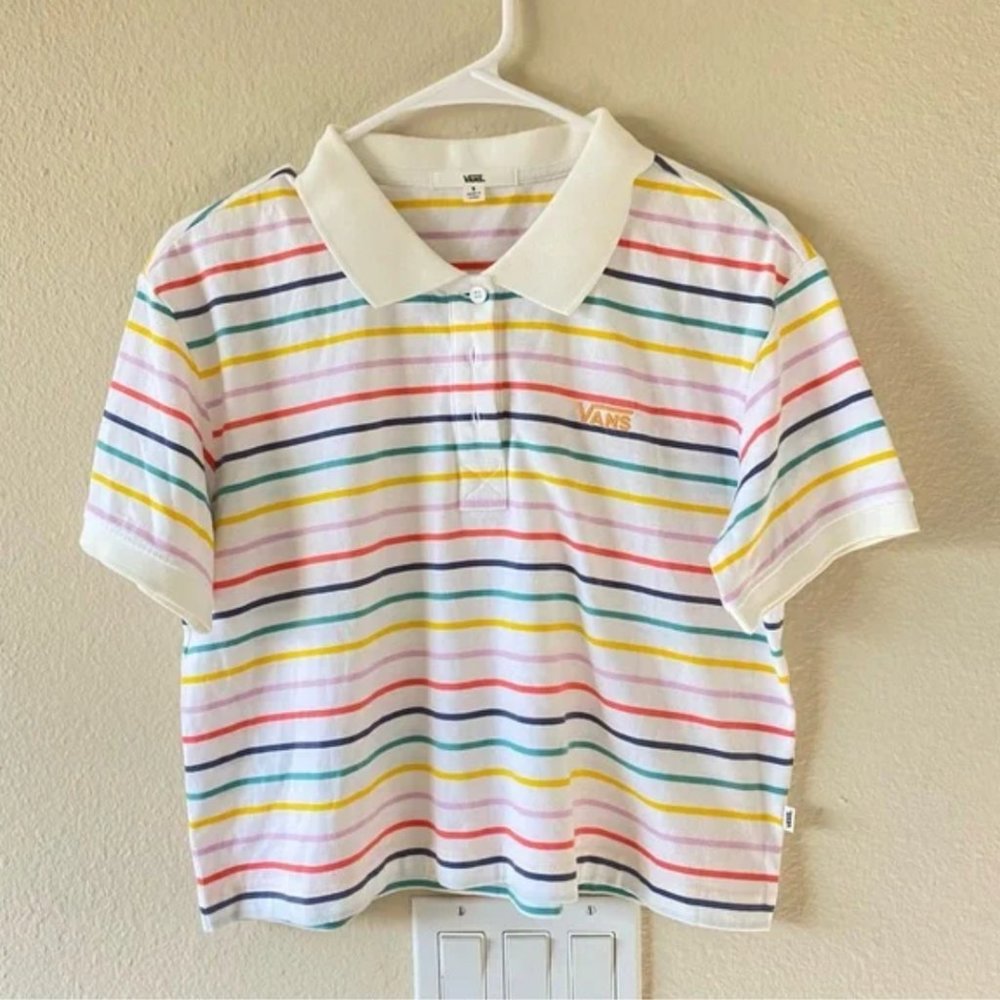 VANS • Skate Stripe Crop Polo Tee